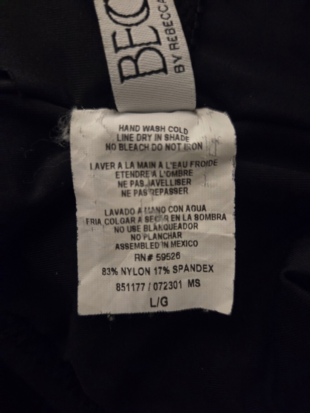 Becca by Rebecca Virtue Black One Piece with Cut Out Keyhole Womens Size L - Picture 11 of 11